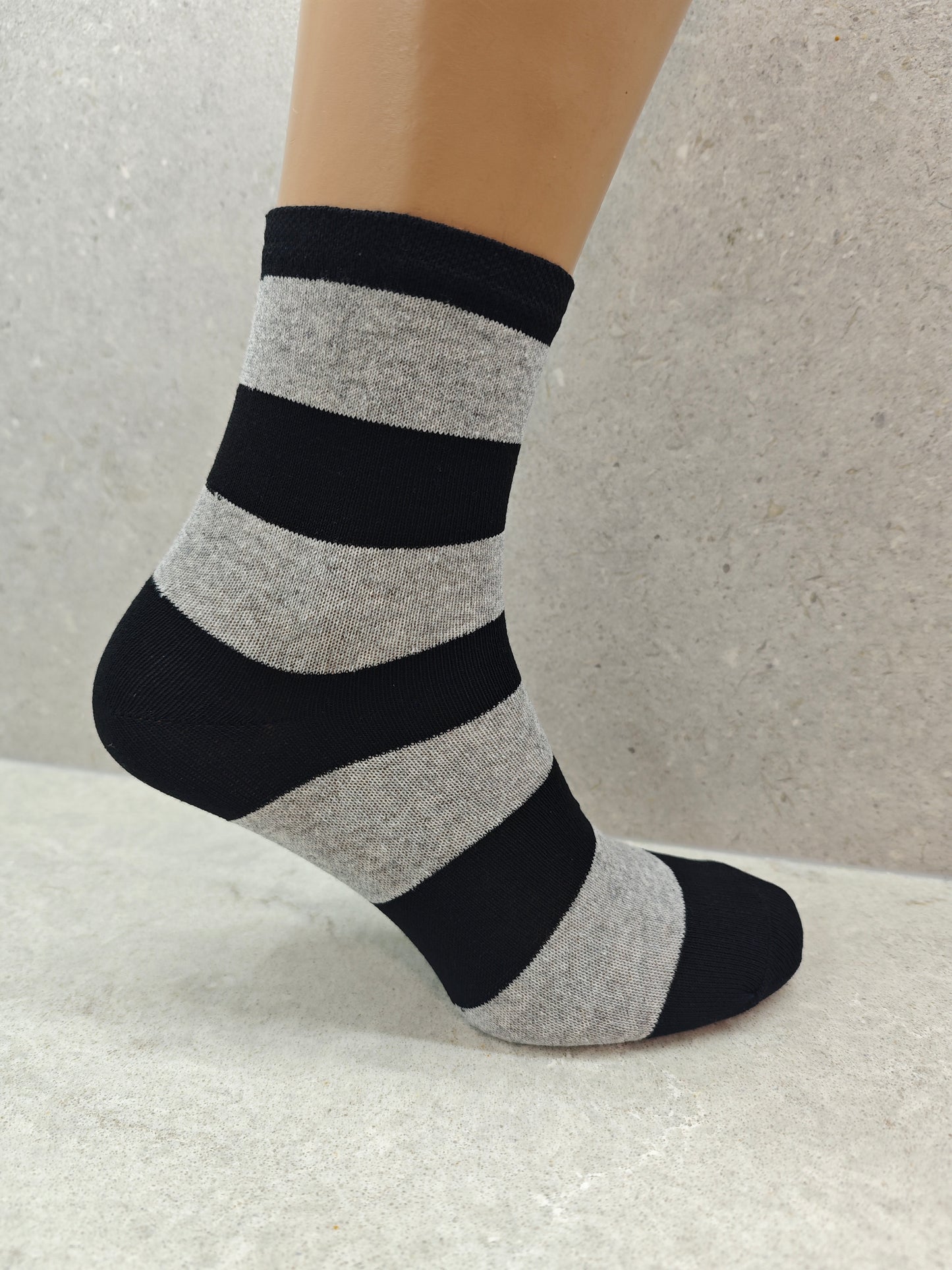 Womens Colourful Striped Socks Pack Of 6 12 24 Pairs UKsize 4-7