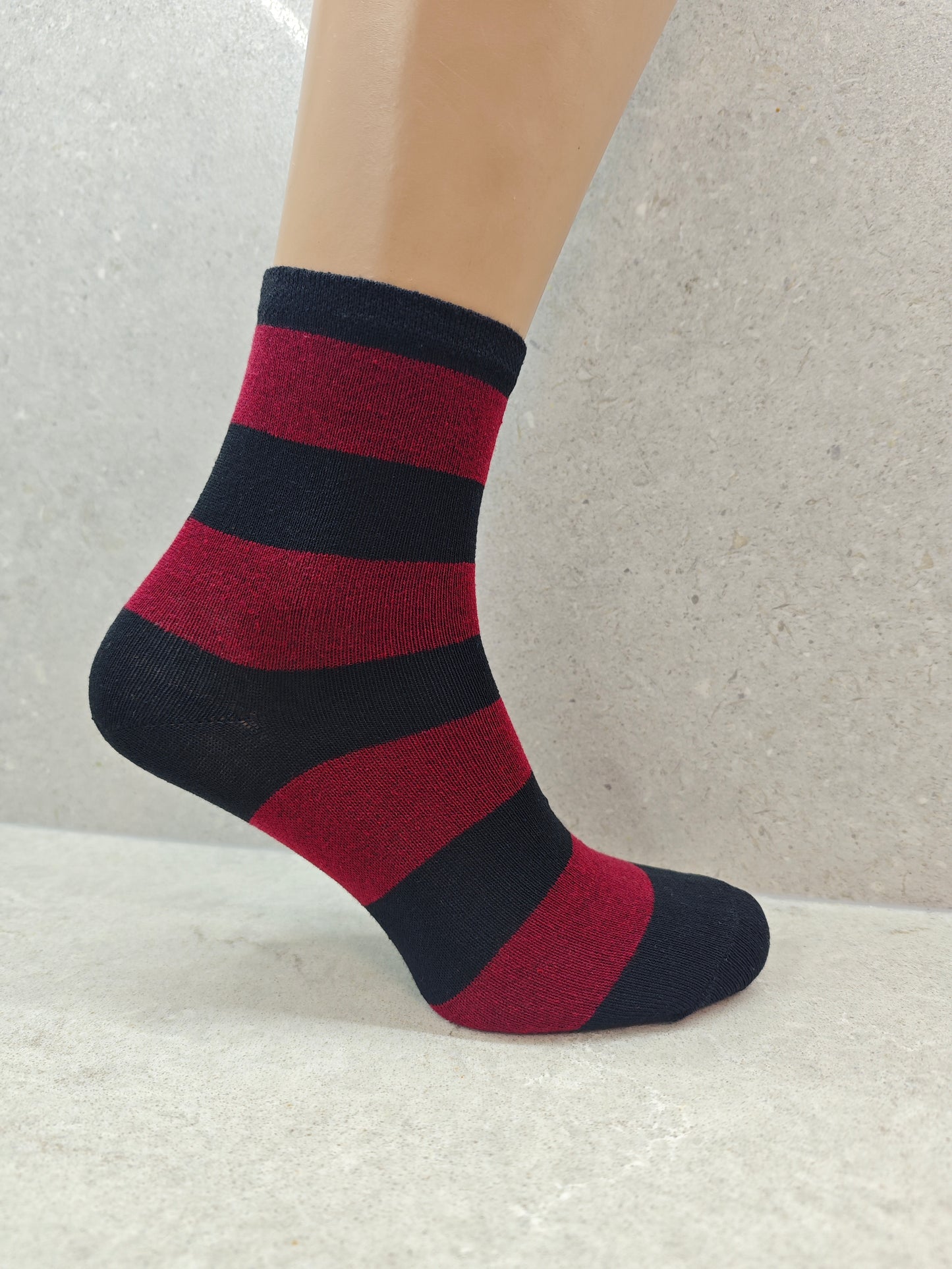 Womens Colourful Striped Socks Pack Of 6 12 24 Pairs UKsize 4-7