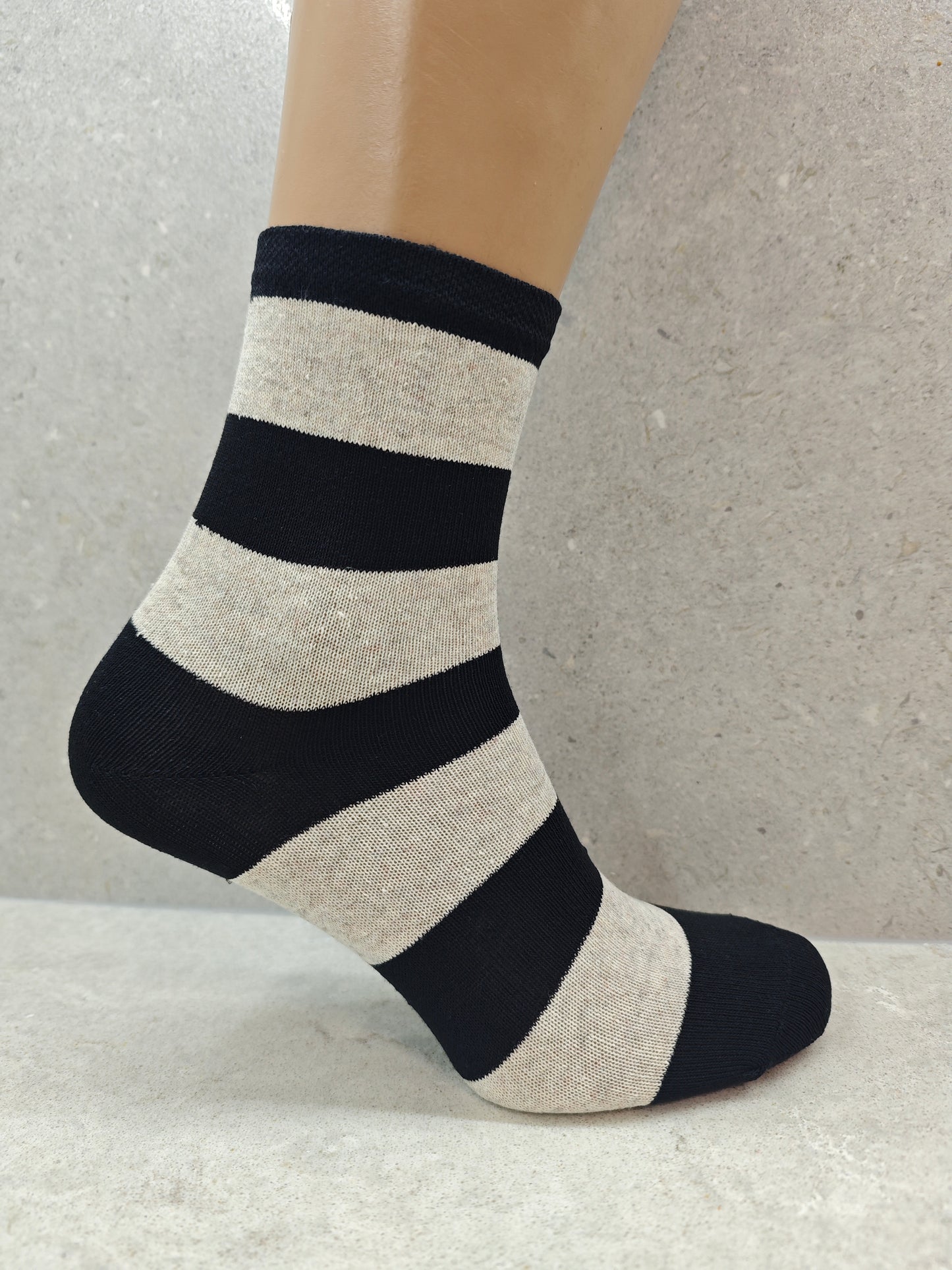 Womens Colourful Striped Socks Pack Of 6 12 24 Pairs UKsize 4-7